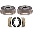 KIT-210531-28 2-Wheel Set Brake Drum and Shoe Kit, Includes (1) Brake Shoe Set and (2) Brake Drum