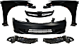 6-Piece Kit Front Primed Bumper Cover, Sedan, Except Hybrid Model, Includes (1) Bumper Cover, (2) Fender, (2) Fender Liner, and (1) Grille