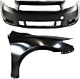 2007 Scion tC Spec - 2-Piece Kit, Front Primed Bumper Cover, Includes (1) Bumper Cover and (1) Fender