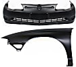 2-Piece Kit, Front Primed Bumper Cover, Includes (1) Bumper Cover and (1) Fender