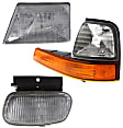 1999 Ford Ranger - 3-Piece Kit Front, Driver Side Halogen Fog Light, With bulb(s), OE Replacement  Includes (1) Corner Light, (1) Fog Light, and (1) Headlight