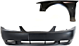 2-Piece Kit, Front Primed Bumper Cover, Includes (1) Bumper Cover and (1) Fender