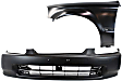 1996-1998 Honda Civic - 2-Piece Kit, Front Primed Bumper Cover, Includes (1) Bumper Cover and (1) Fender