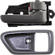 2-Piece Kit Front or Rear, Passenger Side Interior Door Handle Kit, Gray, With door lock button, 4-Door, Sedan, Japan or USA Built Vehicle, Includes (1) Door Handle Trim and (1) Interior Door Handle