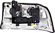 2000 GMC Jimmy - 3-Piece Kit Driver and Passenger Side Halogen Headlight, With bulb(s), OE Replacement,  Includes (1) Grille Assembly and (2) Headlight