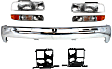 2001 Chevrolet Silverado 1500 - 7-Piece Kit Front Bumper, Chrome, Includes (1) Bumper, (2) Headlight, (2) Headlight Bracket, and (2) Parking Light