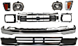 1992 Toyota Pickup - 9-Piece Kit Front Bumper, Four Wheel Drive, Chrome,  Includes (1) Bumper, (2) Corner Light, (1) Grille, (2) Headlight, (2) Headlight Door, and (1) Valance
