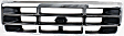 3-Piece Kit, Grille Chrome Shell with Painted Gray Insert, Includes (1) Grille and (2) Headlight Door