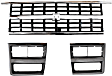 3-Piece Kit, Grille Chrome Shell with Silver Insert, For Models With Dual Headlights, Includes (1) Grille and (2) Headlight Door