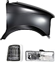 3-Piece Kit, Front, Passenger Side Fender, Includes (1) Corner Light, (1) Fender, and (1) Headlight