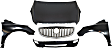 2011 Buick Enclave - 5-Piece Kit Factory Style Hood, Aluminum, Primed,  Includes (1) Bumper Cover, (2) Fender, (1) Grille, and (1) Hood
