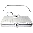 1978 Buick LeSabre - 2-Piece Kit Galvanized Steel Fuel Tank, 39.75in X 26.5in X 10in, With 24 Gallon Tank, With Filler Neck, 24 gallons / 91 liters, Includes (1) Fuel Tank and (2) Fuel Tank Strap