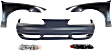 5-Piece Kit Driver and Passenger Side Halogen Headlight, With bulb(s), OE Replacement, Includes (1) Bumper Cover, (2) Headlight and (2) Fender