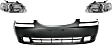 3-Piece Kit Driver and Passenger Side Halogen Headlight, With bulb(s), OE Replacement, Includes (1) Bumper Cover and (2) Headlight