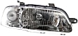 3-Piece Kit Driver and Passenger Side Halogen Headlight, With bulb(s), OE Replacement, Includes (1) Bumper Cover and (2) Headlight