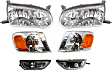 6-Piece Kit Driver and Passenger Side Halogen Headlight, With bulb(s), OE Replacement, Includes (2) Corner Light, (2) Fog Light and (2) Headlight