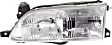 5-Piece Kit, Front Primed Bumper Cover, Includes (1) Bumper Cover, (2) Corner Light, and (2) Headlight