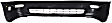 5-Piece Kit, Front Primed Bumper Cover, Includes (1) Bumper Cover, (2) Corner Light, and (2) Headlight