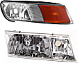 2-Piece Kit Passenger Side Halogen Headlight, With bulb(s), OE Replacement, Includes (1) Corner Light and (1) Headlight