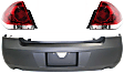 3-Piece Kit, Rear Primed Bumper Cover, Includes (1) Bumper Cover and (2) Tail Light