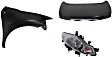 3-Piece Kit Factory Style Hood, Steel, Primed, Includes (1) Fender, (1) Headlight, and (1) Hood