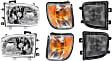 6-Piece Kit Front, Driver and Passenger Side Halogen Fog Light, With bulb(s), Includes (2) Headlight, (2) Corner Light and (2) Fog Light