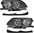 4-Piece Kit Driver and Passenger Side Halogen Headlight, With bulb(s), OE Replacement, Includes (2) Headlight and (2) Headlight Filler