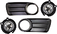 4-Piece Kit, Front, Driver and Passenger Side Halogen Fog Light, With bulb(s), Includes (2) Fog Light and (2) Fog Light Trim