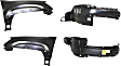 4-Piece Kit, Front, Driver and Passenger Side Fender, Includes (2) Fender and (2) Fender Liner