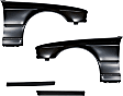1993 BMW 525i - 4-Piece Kit Front, Driver and Passenger Side Fender, Includes (2) Fender and (2) Fender Molding