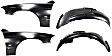 2001-2003 BMW 525i - 4-Piece Kit, Front, Driver and Passenger Side Fender, Includes (2) Fender and (2) Fender Liner