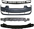 4-Piece Kit, Front Primed Bumper Cover, Includes (1) Bumper Absorber, (1) Bumper Cover, (1) Bumper Grille, and (1) Bumper Reinforcement