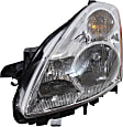 2010-2012 Nissan Altima - 4-Piece Kit Driver and Passenger Side Halogen Headlight, With bulb(s), OE Replacement, Sedan, Includes (1) Bumper Cover, (1) Grille Assembly and (2) Headlight
