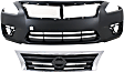 2013-2015 Nissan Altima - 2-Piece Kit, Front Primed Bumper Cover, Includes (1) Bumper Cover and (1) Grille