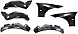 2010 BMW 335i - 6-Piece Kit Front, Driver and Passenger Side Fender, 4-Door, Sedan, Includes (2) Fender and (4) Fender Liner