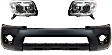 2006-2009 Toyota 4Runner - 3-Piece Kit Driver and Passenger Side Halogen Headlight, Without bulb(s), With Sport Package, OE Replacement, Includes (1) Bumper Cover and (2) Headlight
