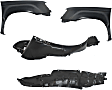 4-Piece Kit, Front, Driver and Passenger Side Fender, Includes (2) Fender and (2) Fender Liner