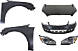 2014 Buick Verano - 6-Piece Kit Front Primed Bumper Cover, Includes (1) Bumper Cover, (2) Fender, (2) Headlight, and (1) Hood