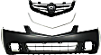 3-Piece Kit, Front Primed Bumper Cover, Includes (1) Bumper Cover, (1) Grille, and (1) Grille Trim