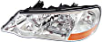 2003 Acura TL Base - 4-Piece Kit Front Primed Bumper Cover,  Includes (1) Bumper Cover, (1) Grille, and (2) Headlight