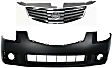 2-Piece Kit, Front Grille Chrome Shell with Painted Black Insert, Includes (1) Bumper Cover and (1) Grille