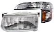 1999 Ford Explorer - 2-Piece Kit Driver Side Halogen Headlight, With bulb(s), OE Replacement,  Includes (1) Corner Light and (1) Headlight