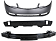 3-Piece Kit, Front Primed Bumper Cover, Includes (1) Bumper Absorber, (1) Bumper Cover, and (1) Bumper Reinforcement