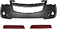 3-Piece Kit, Front, Upper Primed Bumper Cover, Includes (1) Bumper Cover and (2) Bumper Reflector