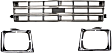 1988 Chevrolet S10 - 3-Piece Kit Grille, Chrome,  Includes (1) Grille and (2) Headlight Door