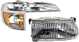 1996 Ford Explorer - 2-Piece Kit Passenger Side Halogen Headlight, With bulb(s), OE Replacement,  Includes (1) Corner Light and (1) Headlight