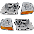2003 Ford F-150 - 4-Piece Kit Driver and Passenger Side Halogen Headlight, With bulb(s),  Converts OE Corner Lights To Lightning Style, OE Replacement, Standard Cab Pickup,  Includes (2) Corner Light and (2) Headlight
