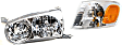 2001 Toyota Corolla - 2-Piece Kit Driver Side Halogen Headlight, With bulb(s), OE Replacement,  Includes (1) Corner Light and (1) Headlight