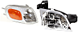 2-Piece Kit Passenger Side Halogen Headlight, With bulb(s), OE Replacement, Includes (1) Headlight and (1) Corner Light