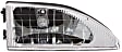 1994 Ford Mustang - 4-Piece Kit Driver and Passenger Side Halogen Headlight, With bulb(s), OE Replacement,  Includes (2) Corner Light and (2) Headlight
